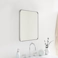 thumbnail image 1 of 20x28'' Chrome Mirrors for Bathroom,Chrome Bathroom Vanity Mirror, Rounded Rectangle Mirror, Stainless Steel Anti-Rust Tube Metal Frame Wall Mounted Mirror, Vertically/Horizontal Hanging, 1 of 10