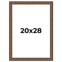 20x28 Dark Brown Bamboo Real Wood Picture Frame Width 1.5 inches | Interior Frame Depth 0.5 inches