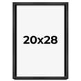 thumbnail image 1 of 20x28 Frame Black Charcoal Grey Wood Textured Picture Frame | 0.75 Inch Moulding Width | Gunmetal, 1 of 8