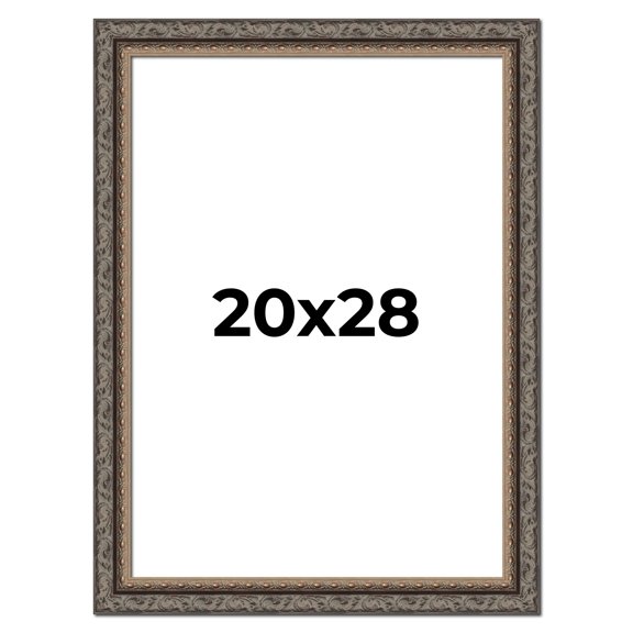 20x28 Frame Black Real Wood Picture Frame Width 2 inches | Interior Frame Depth 0.5 inches | Fitz