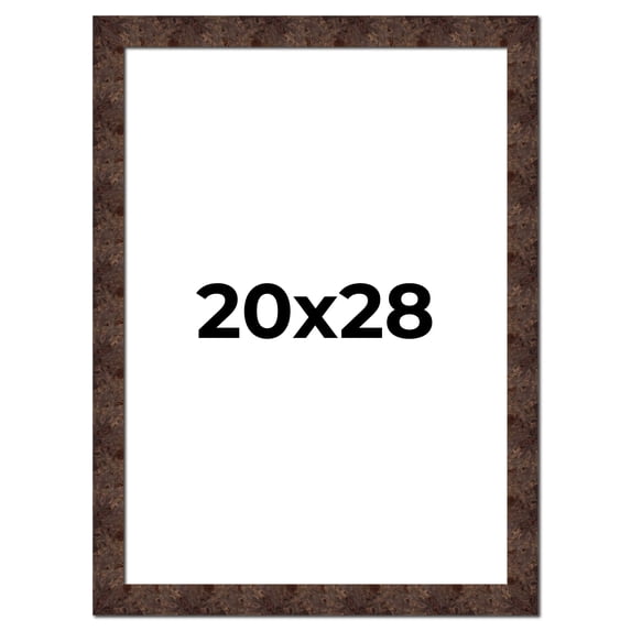 20x28 Frame Brown Burl Real Wood Picture Frame Width 1.625 Inches | Interior Frame Depth 0.5 Inches