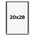 thumbnail image 1 of 20x28 Frame Brushed Silver Solid Wood Picture Frame | 0.75 Inch Moulding Width | Rabbet Depth 0.75, 1 of 5