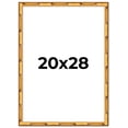 thumbnail image 1 of 20x28 Frame Gold Bamboo Solid Wood Picture Frame | 1 Inch Moulding Width | Interior Frame Depth, 1 of 8