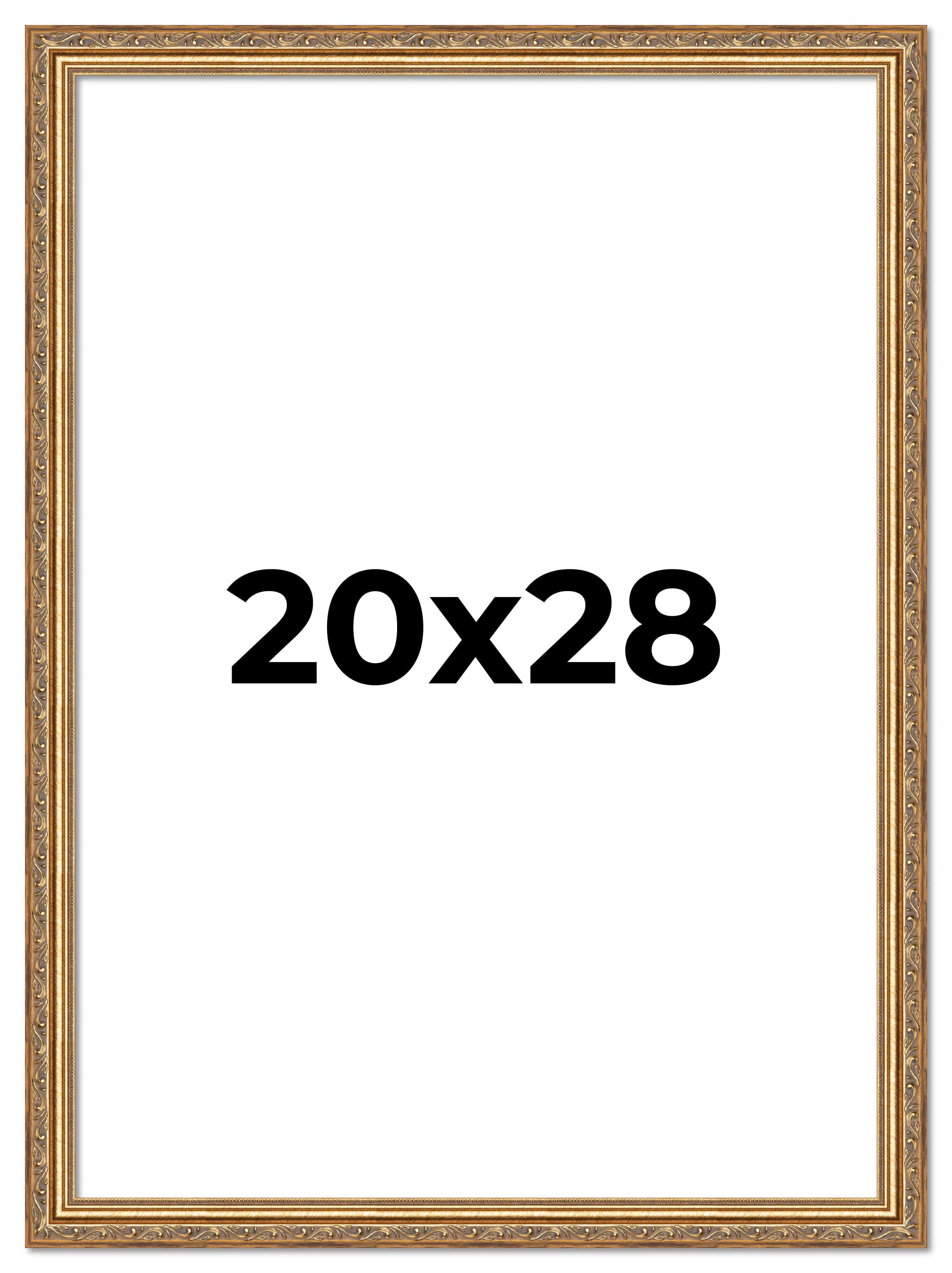 20x28 Frame Gold Solid Wood Picture Frame Width 1.25 Inches | Interior ...