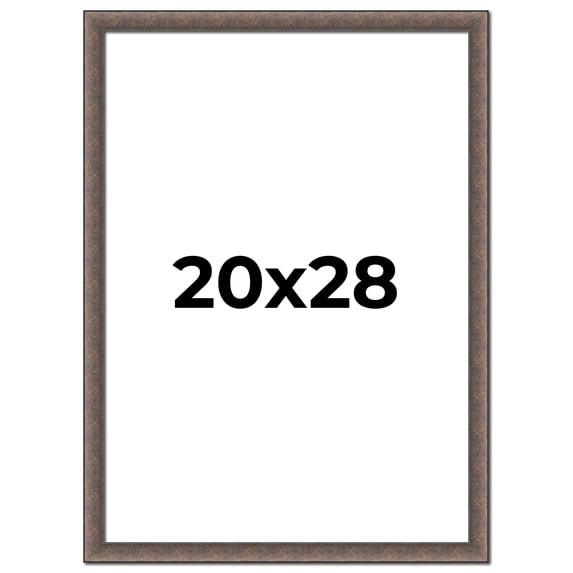 20x28 Frame Silver Real Wood Picture Frame Width 1.25 Inches | Interior Frame Depth 0.5 Inches |