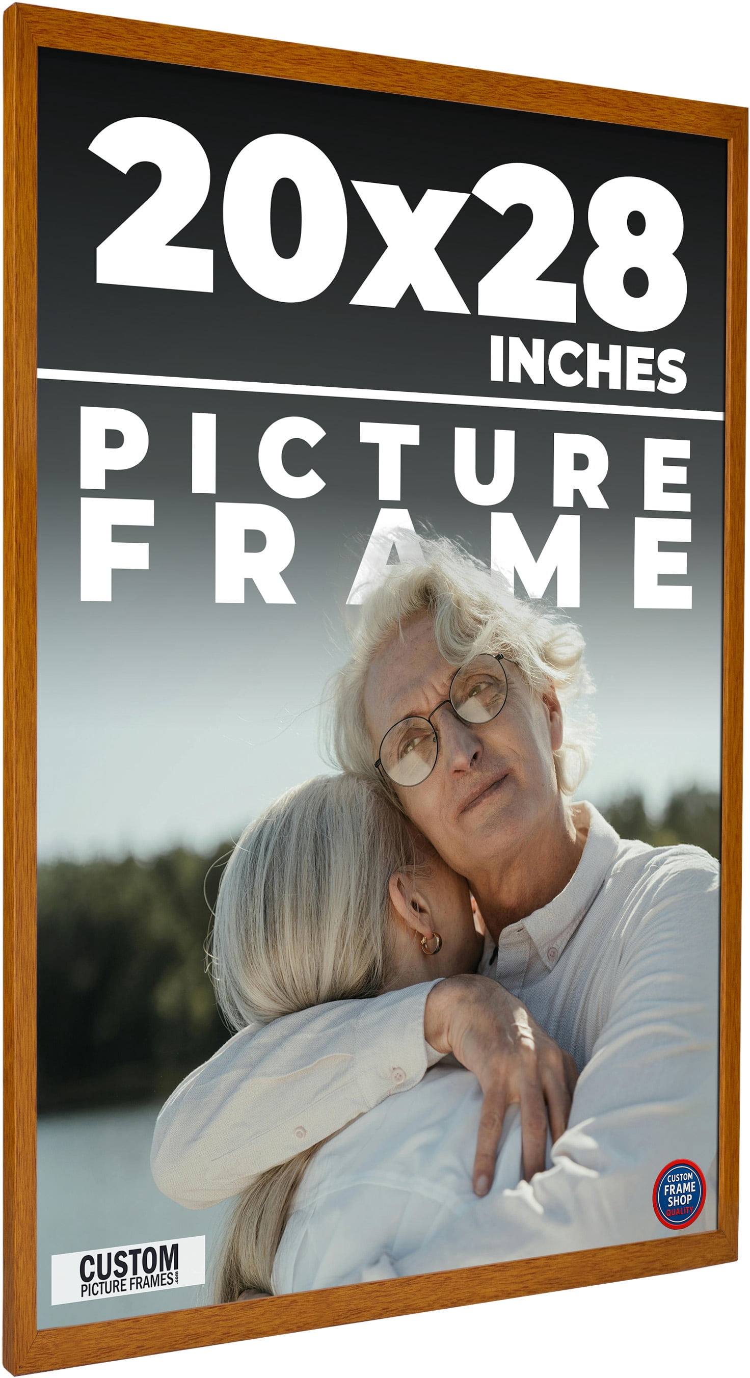 20x28 Honey Brown Real Wood Picture Frame Width 0.75 inches | Interior ...