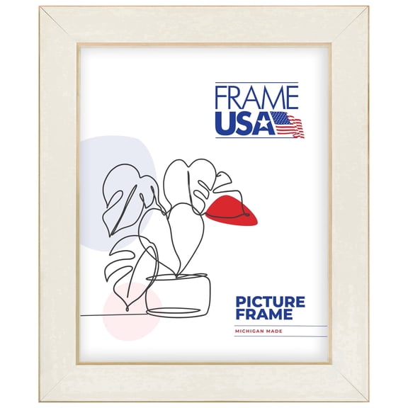20x28 Picture Frame – White Clean Cut Style 71206-475, 1.25 Inch Wood Moulding, Includes Plexiglass and Backing, Wall Display Frame for Art, Posters, or Photos – Frame USA