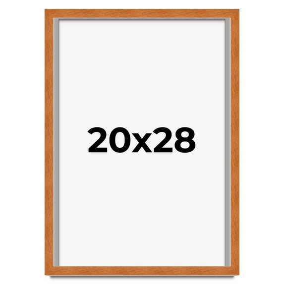 20x28 Shadow Box Frame Brown | 0.875 Inches Deep Real Wood Contemporary Shadowbox Display Frame |