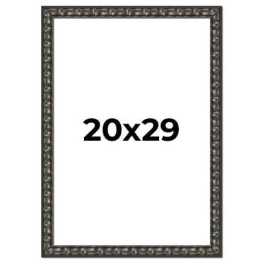 20x29 Frame Black-Brown Medieval Solid Wood Picture Frame | 1.5 Inch Moulding Width | Gotham