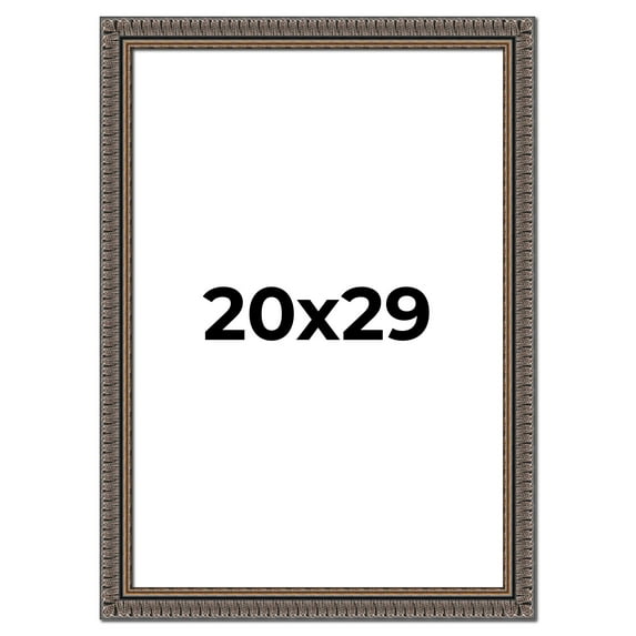 20x29 Frame Black Feather Payton Ornate Solid Wood Picture Frame Width 1.75 Inches | Interior Depth