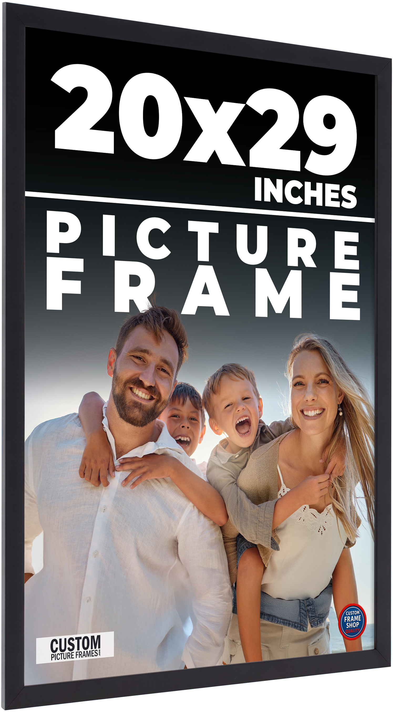 20x29 Frame Black Real Wood Picture Frame Width 0.75 inches | Interior ...