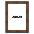thumbnail image 1 of 20x29 Frame Brown Walnut Gold Ornate Trim Solid Wood Plein Air Picture Frame | 3 Inch Moulding, 1 of 8