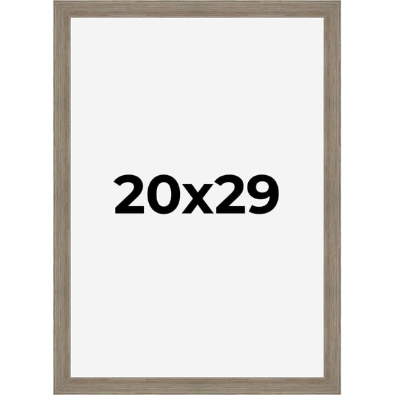 20x29 Frame Gray Barnwood Rustic Solid Wood Picture Frame | 1.5 Inch Moulding Width | Includes UV