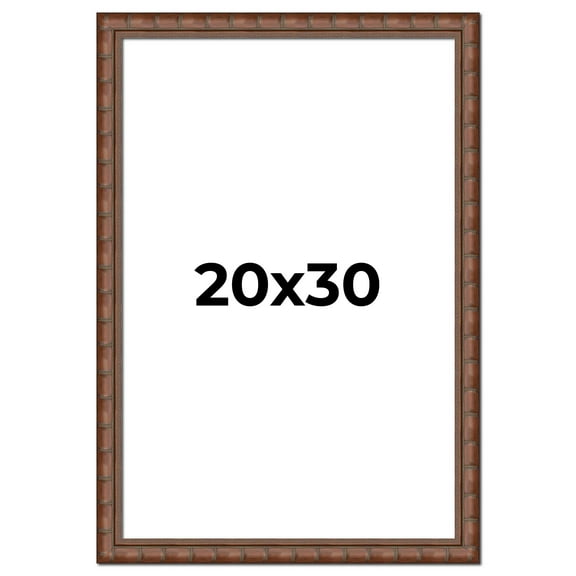 20x30 Dark Brown Bamboo Real Wood Picture Frame Width 1.5 inches | Interior Frame Depth 0.5 inches