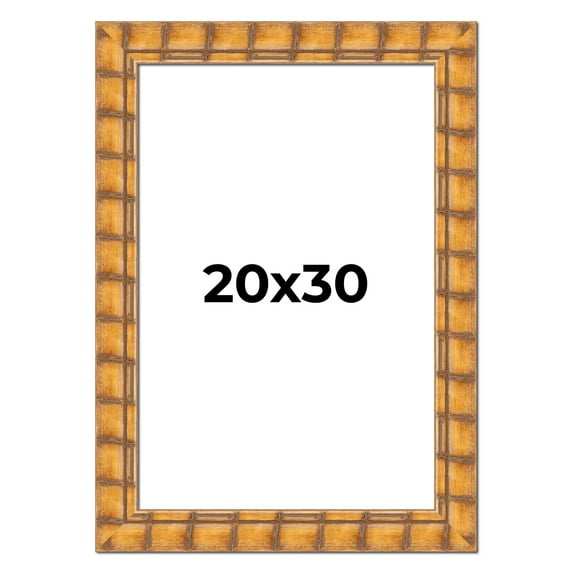 20x30 Frame Beige Real Wood Picture Frame Width 3 inches | Interior Frame Depth 0.5 inches |