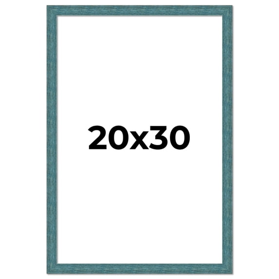 20x30 Frame Blue Rustic Barnwood Solid Wood Picture Frame Width 1.25 Inches | Interior Depth 0.5