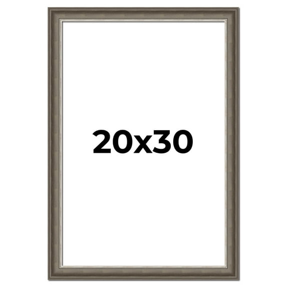 20x30 Frame Brown Solid Wood Picture Frame | 1.75 Inch Moulding Width | Austin Frame Complete with