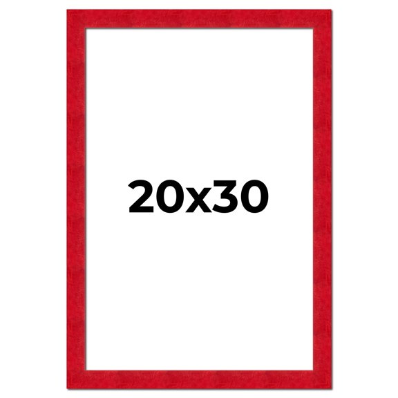 20x30 Frame Red Burl Solid Wood Picture Frame Width 1.75 Inches | Interior Frame Depth 0.5 Inches |