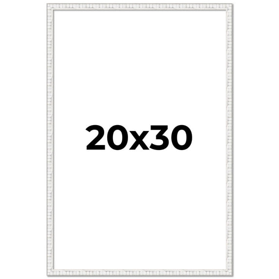 20x30 Frame White Real Wood Picture Frame Width 0.75 inches | Interior Frame Depth 0.5 inches |