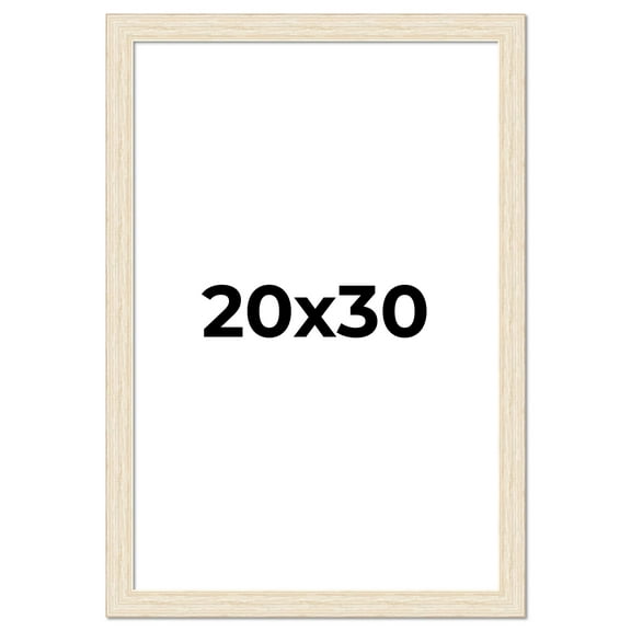 20x30 Frame White Real Wood Picture Frame Width 1.5 inches | Interior Frame Depth 0.5 inches | Barn