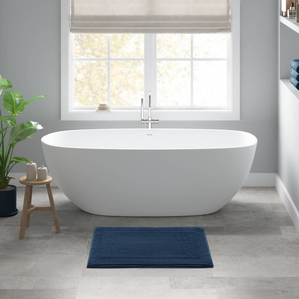 Absorbent Rugs 20x30 Inch 100% Cotton Tufted Bath Rug, 3000 GSM Reversible Absorbent ...