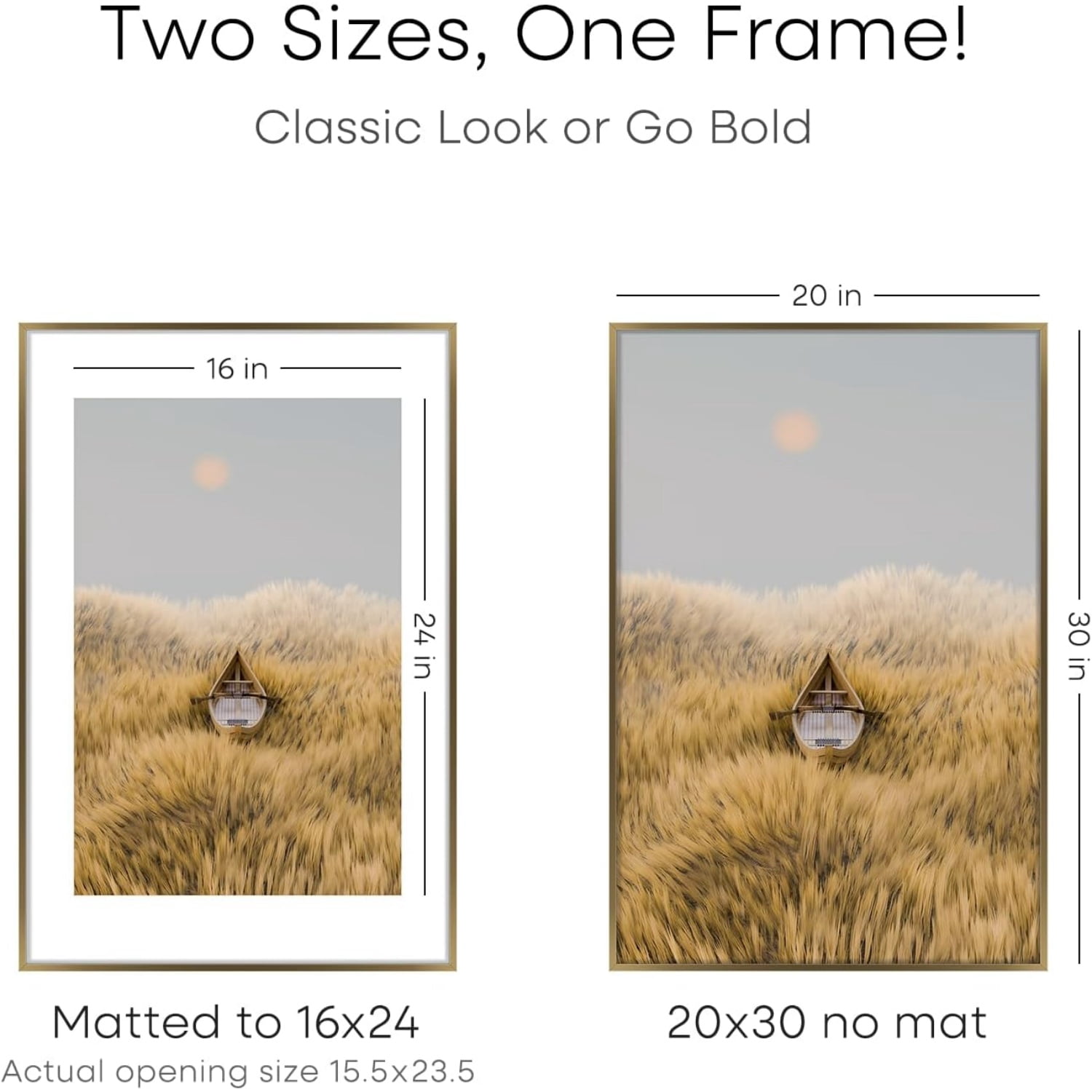20x30 Picture Frame Bronze, High End Metal 20 x 30 Large Poster Frames ...