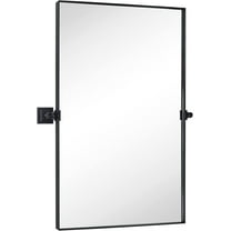 TEHOME Black Bathroom Mirror, 20x30 inches, Rectangle Pivot Vanity Wall Mirror