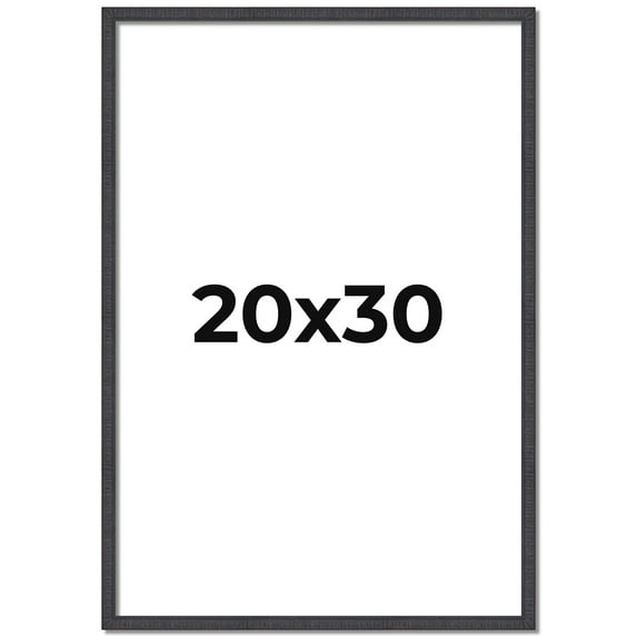 20x30 Rustic Brown Real Wood Picture Frame Width 0.75 inches | Interior Frame Depth 0.5 inches |