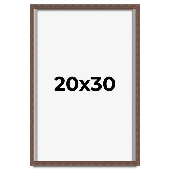 20x30 Shadow Box Frame Brown | 1.125 inches Deep Real Wood Rustic Shadowbox Display Frame | UV