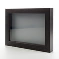 thumbnail image 1 of 20x30 Shadow Box Frame Dark Brown Real Wood with a Grey Acid-Free Backing | 3/4" of Usuable Depth |, 1 of 7