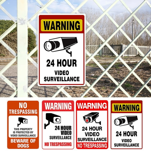 20x30cm Video Surveillance Camera Sign, Weatherproof Warning Notice for Outdoor Home Security and Property Protection