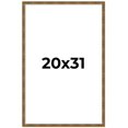thumbnail image 1 of 20x31 Frame Gold Solid Wood Picture Frame - Complete Modern Photo Frame Includes UV Acrylic, 1 of 8