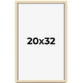 thumbnail image 1 of 20x32 Frame Beige Real Wood Picture Frame Width 0.75 inches | Interior Frame Depth 0.5 inches |, 1 of 8