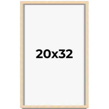 20x32 Frame Beige Real Wood Picture Frame Width 0.75 inches | Interior Frame Depth 0.5 inches |