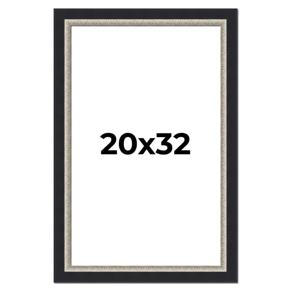 20x32 Frame Black Real Wood Picture Frame Width 2.25 Inches | Interior Frame Depth 0.5 Inches |