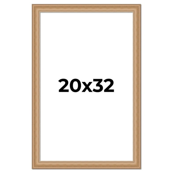 20x32 Frame Charleston Honey Brown Solid Wood Picture Frame Width 1.75 Inches | Interior Depth 0.5