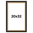 thumbnail image 1 of 20x32 Frame Gold Real Wood Picture Frame Width 2.25 Inches | Interior Frame Depth 0.5 Inches |, 1 of 8