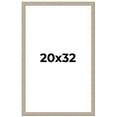 thumbnail image 1 of 20x32 Frame Grey Solid Wood Picture Frame Width 1 Inches | Interior Frame Depth 0.5 Inches |, 1 of 8