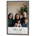 thumbnail image 1 of 20x32 Frame Silver Grey Distressed Solid Wood Picture Frame | 0.75 Inch Moulding Width | Interior, 1 of 8