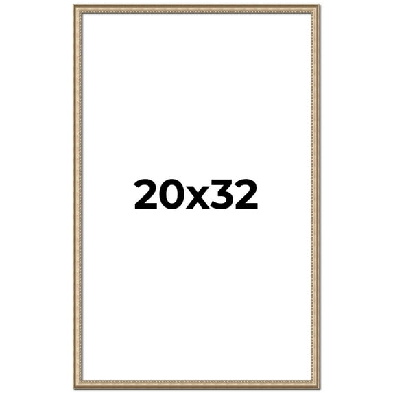 20x32 Frame Silver Real Wood Picture Frame Width 0.75 Inches | Interior Frame Depth 0.5 Inches |