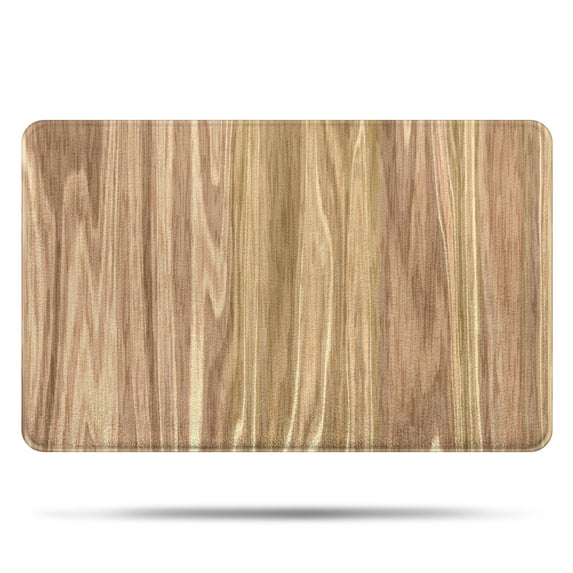 20x32 Inch Ultra Soft Faux Bath Mat Non Slip Absorbent Microfiber Bathroom Rug, Wood Print