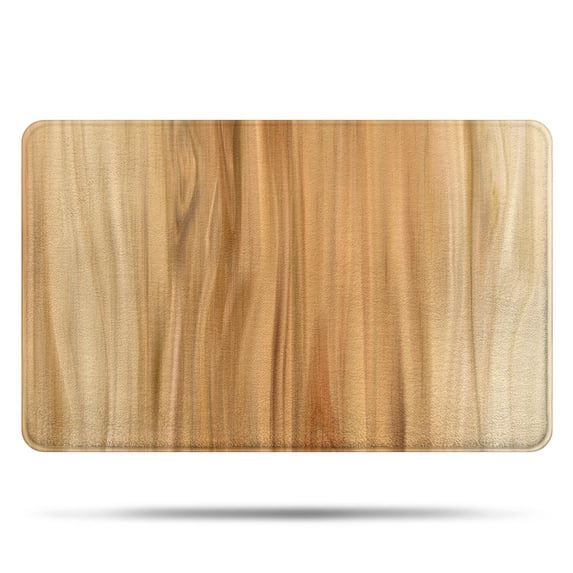 20x32 Inch Ultra Soft Faux Bath Mat Non Slip Absorbent Microfiber Bathroom Rug, Wood Print