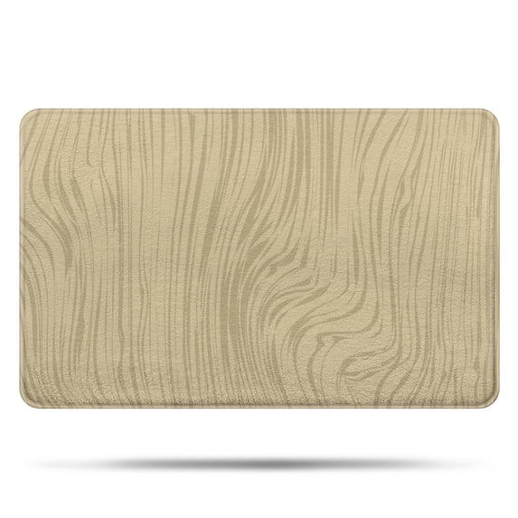 20x32 Inch Ultra Soft Faux Bath Mat Non Slip Absorbent Microfiber Bathroom Rug, Wood Print