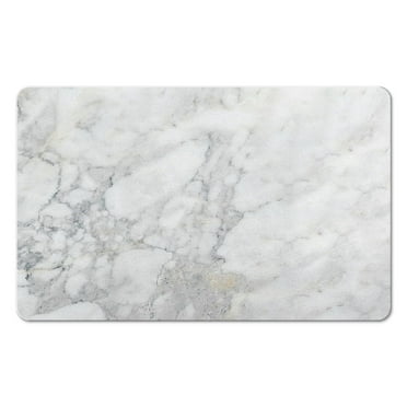 20x32 inch Quick Dry Absorbent Bath Mat - Sleek Black Marble Bathroom Rug, Non-Slip, Thin, Non-Shedding & Easy Clean, Ideal for Bathroom Floor, Shower, Bathtub, Sink Vanity