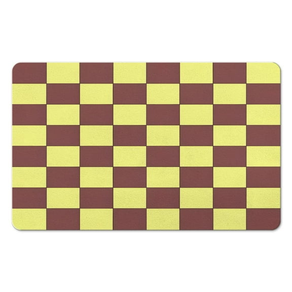 20x32in Checkered Bathroom Rug Runner | Long, Non-Slip Bath Mat | Absorbent, Soft Microfiber | Large Mat Perfect for Bathroom Bathtub
