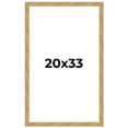 thumbnail image 1 of 20x33 Frame Beige Real Wood Picture Frame Width 1.25 inches | Interior Frame Depth 0.5 inches |, 1 of 8