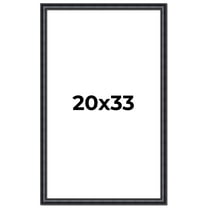 20x33 Frame Black Real Wood Picture Frame Width 1.25 inches | Interior Frame Depth 0.5 inches |