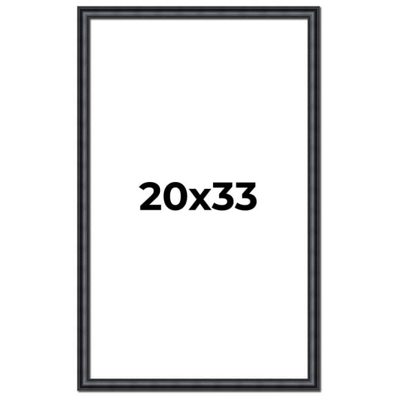 20x33 Frame Black Real Wood Picture Frame Width 1.25 inches | Interior Frame Depth 0.5 inches |