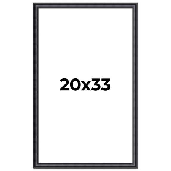 20x33 Frame Black Real Wood Picture Frame Width 1.25 inches | Interior Frame Depth 0.5 inches |