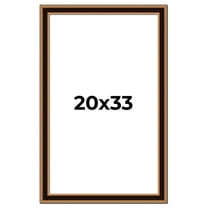 20x33 Frame Gold Brown Plein Air Vintage Solid Wood Picture Frame | 1.75 Inches Moulding Width |